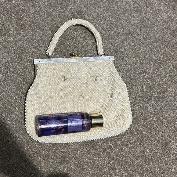 Vintage Hong Kong 1960s floral Beaded Handbag CLEAN - Picture 12 of 12